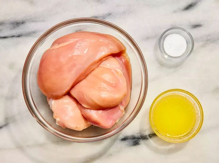 Ingredients for Making Three-Ingredient Baked Chicken Breasts