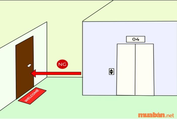 Không nên thiết kế cửa chính đối diện với góc tường của nhà hàng xóm. Điều này có thể gây ra sự căng thẳng và không thuận lợi cho gia đình bạn.
