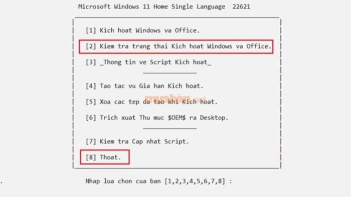 Kiểm tra lại quá trình kích hoạt.