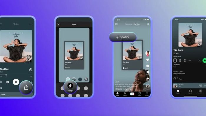 Tiktok kết hợp với Spotify