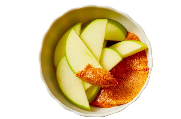 Snack - Sliced apples with nut butter