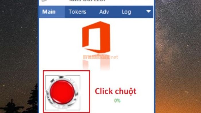 Nhấn vào nút đỏ để kích hoạt phần mềm.