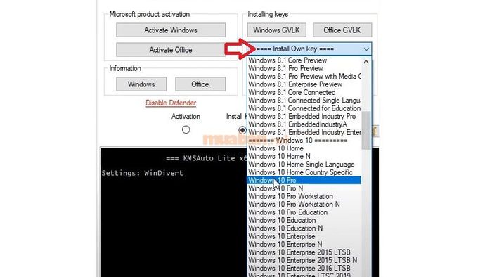 Sử dụng tính năng tìm kiếm để chọn phiên bản Windows phù hợp với cấu hình máy của bạn