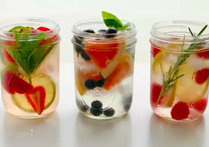 Infused Water in Glass Containers