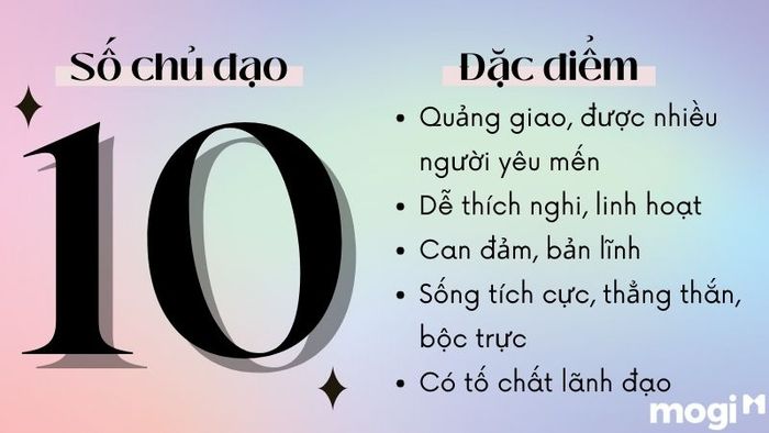 Ý nghĩa của số chủ đạo 10