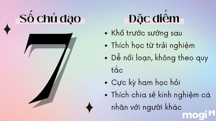 Ý nghĩa của số chủ đạo 7