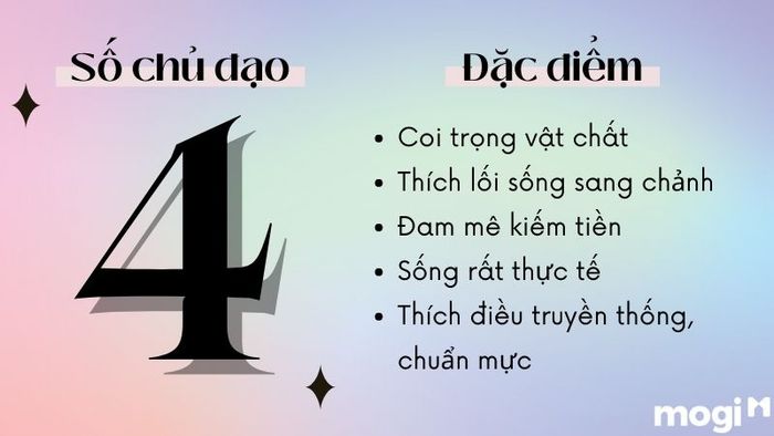 Ý nghĩa của số chủ đạo 4