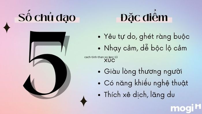 Ý nghĩa của số chủ đạo 5
