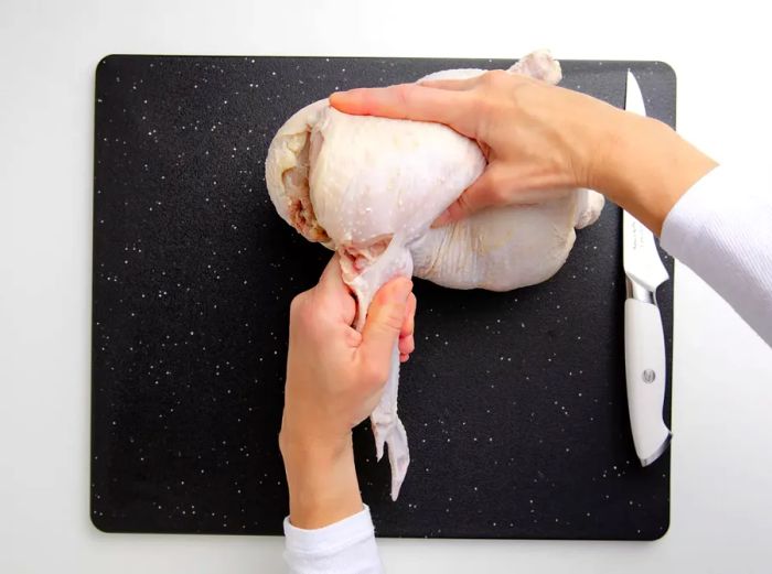 Breaking down a whole chicken