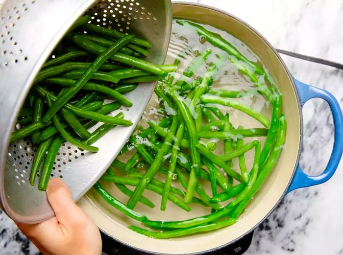 How to blanch green beans