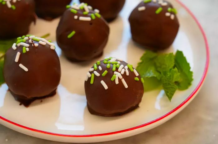 portrait shot brownie truffles