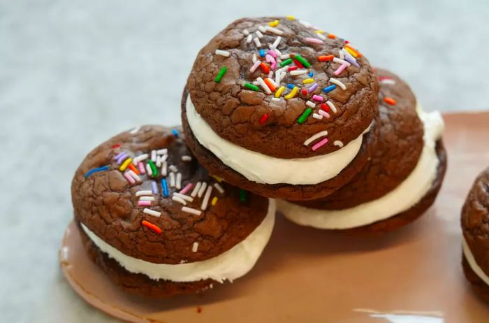 portrait shot brownie whoopie pies