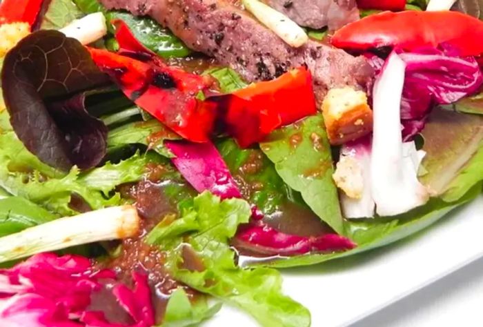 Grilled Sirloin Salad with Sesame & Ginger Dressing