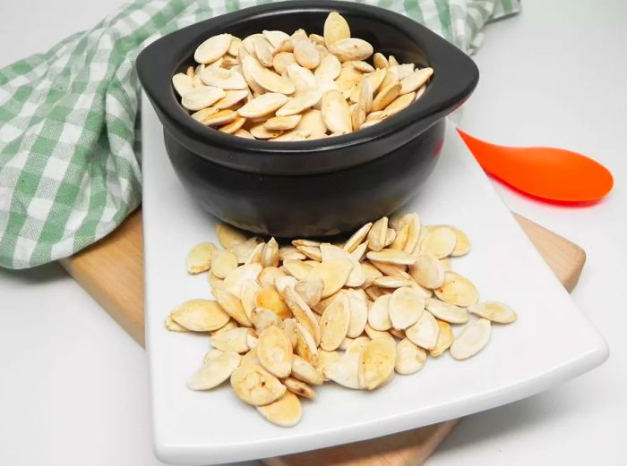 Air Fryer Salt & Vinegar Pumpkin Seeds