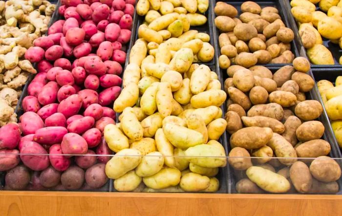 A Variety of Potato Colors and Types at Your Local Grocery Store