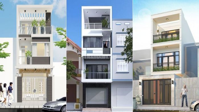Thiết kế mặt tiền nhà ống 4m theo phong cách tối giản