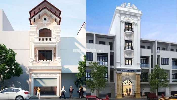 Mặt tiền nhà ống 4m thiết kế theo phong cách tân cổ điển đẹp mắt