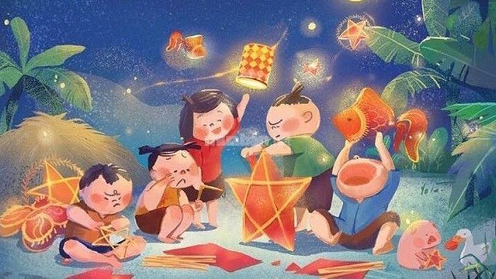 Trung thu ngày xưa, ngập tràn những ký ức ngọt ngào.