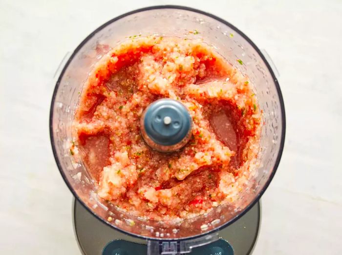 Blend chana masala spice paste in a food processor