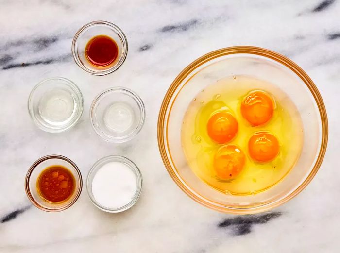 Ingredients for Japanese Tamago Omelet