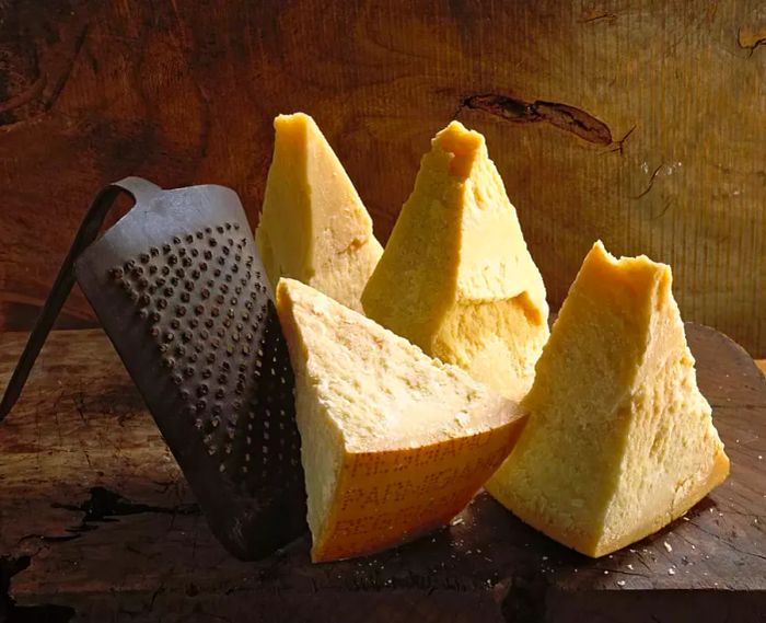 Wedges of Parmesan Cheese