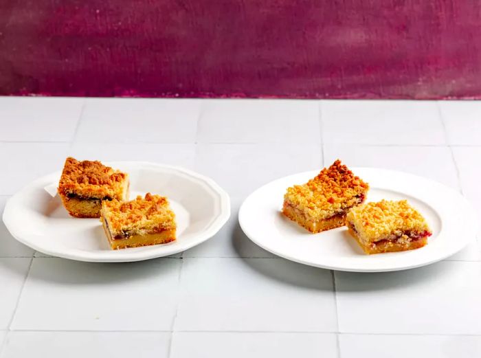 Shortbread cookies served on a plate