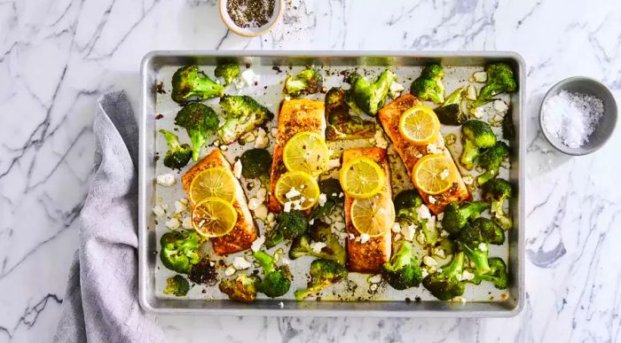 Quick Seafood Sheet Pan Dinner