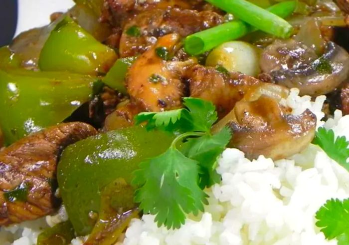 Chicken with Green Peppers in Black Bean Sauce - A Bold Favorite