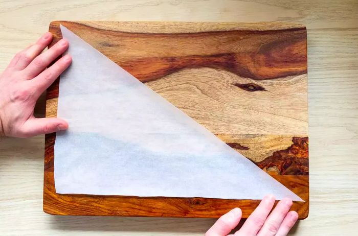 Parchment paper triangle