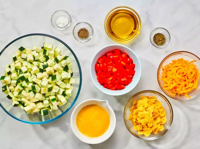 Ingredients for Zucchini Casserole