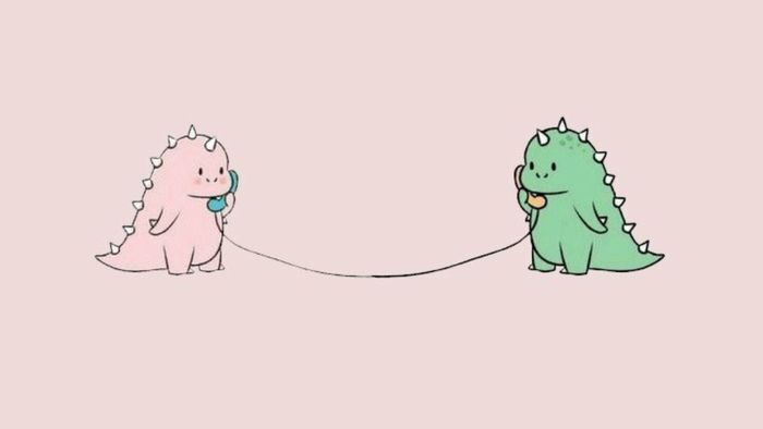 Ảnh Khủng Long cặp đôi đang chơi đùa vui vẻ