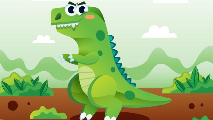 Chú Khủng Long ngồi một mình, lặng lẽ đầy tâm trạng