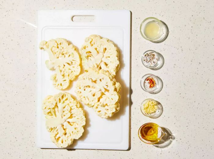 All ingredients arranged in separate bowls