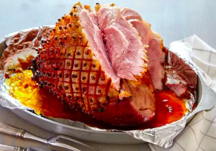 Ham infused with cloves