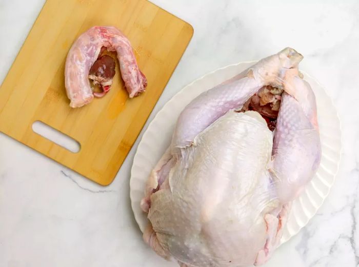 giblets, neck, and turkey parts