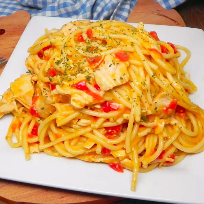 Chicken Spaghetti Dish