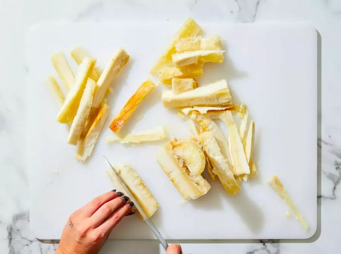 yuca cut into fry-sized pieces