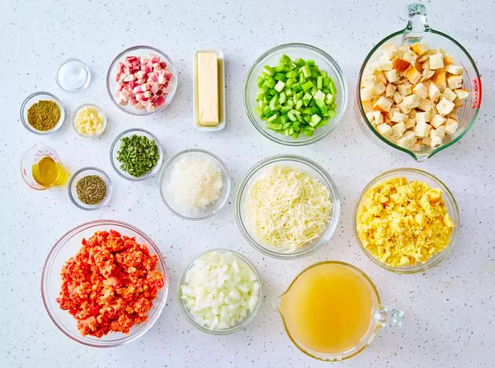 Ingredients for Southern Italian Thanksgiving Stuffing