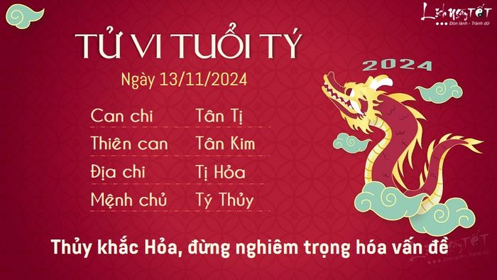 Tử vi ngày 13/11/2024 - Tý