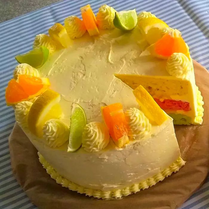 Rainbow Citrus Cake