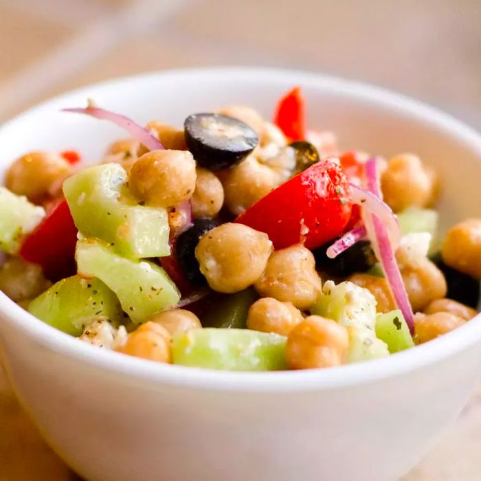 Greek Garbanzo Bean Salad, a hearty and flavorful dish