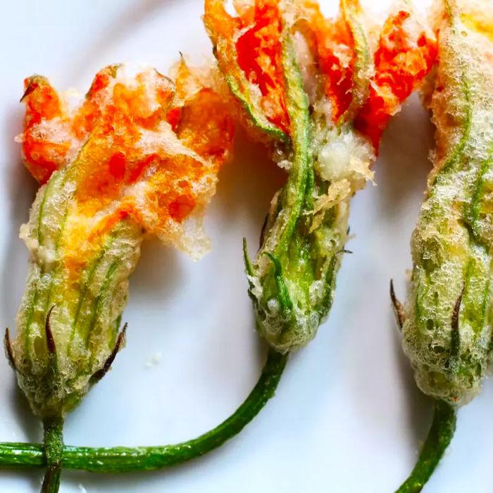 Fried Stuffed Squash Blossoms