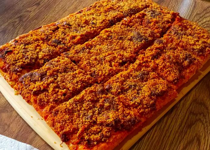 Sicilian Christmas Pizza (Sfincione)