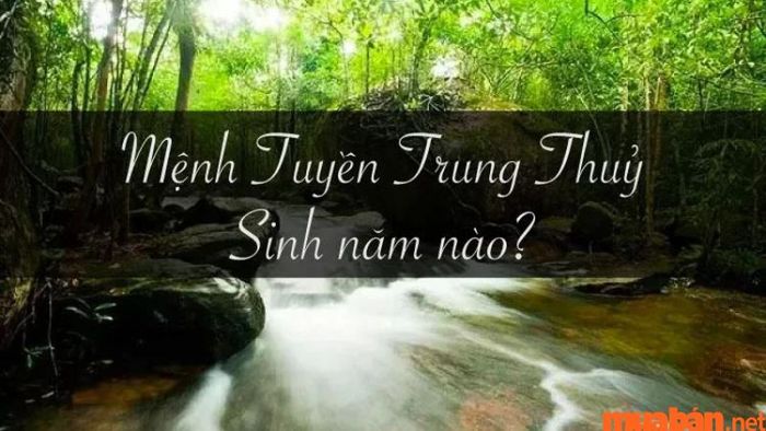 Năm sinh của những người thuộc mệnh Tuyền Trung Thủy
