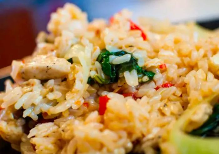 Thai Spicy Basil Chicken Fried Rice