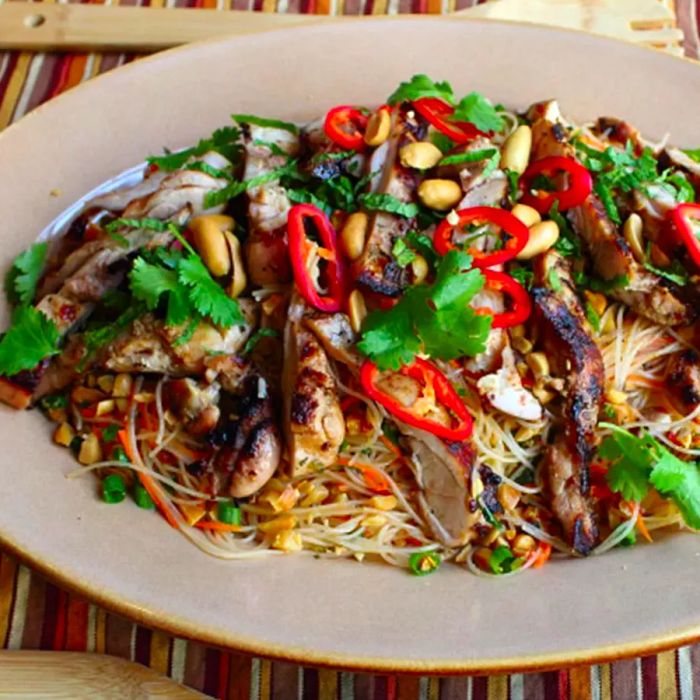 Spicy Rice Noodle Salad, a flavorful Asian-inspired dish