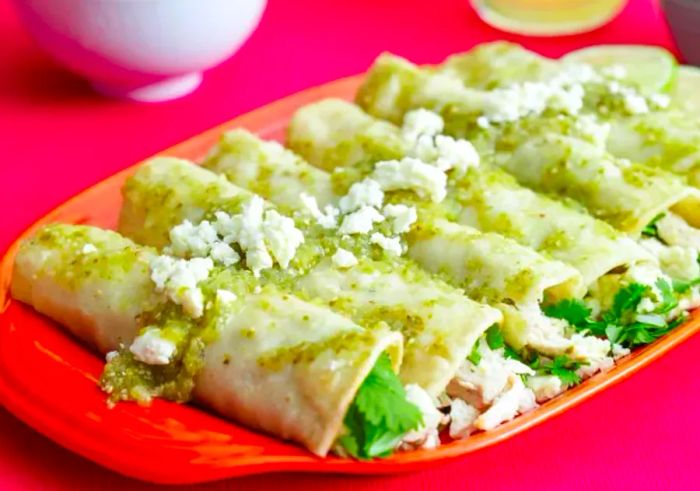 Authentic Enchiladas Verdes