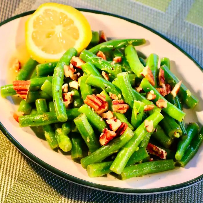 Lemon Green Beans with Walnuts