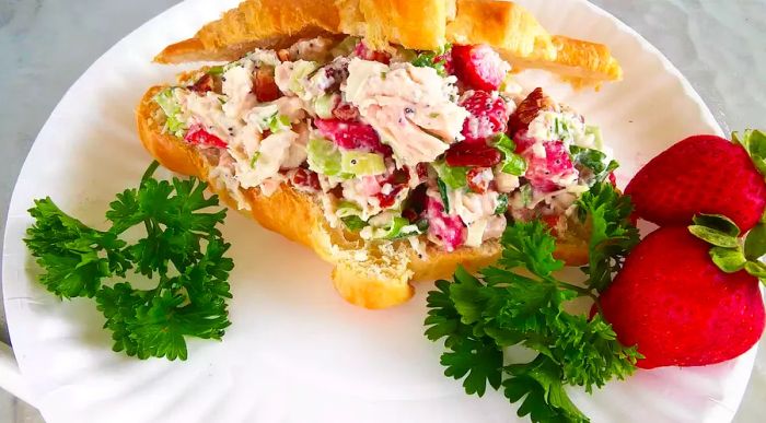 Strawberry Chicken Salad perfect for sandwiches