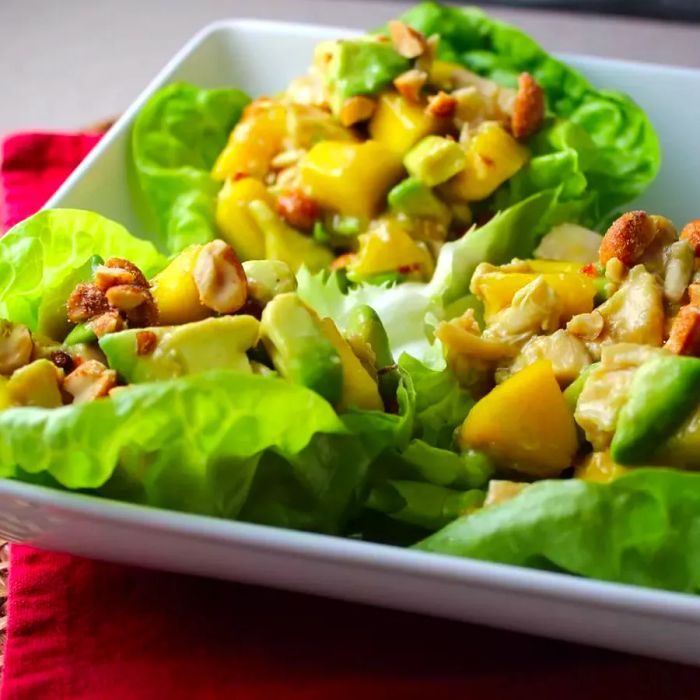 Chicken, Avocado and Mango Salad, a tropical and refreshing dish